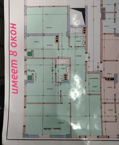 4-комн. квартира, 18 этаж, 128 м², шохмансур — миниатюра 2