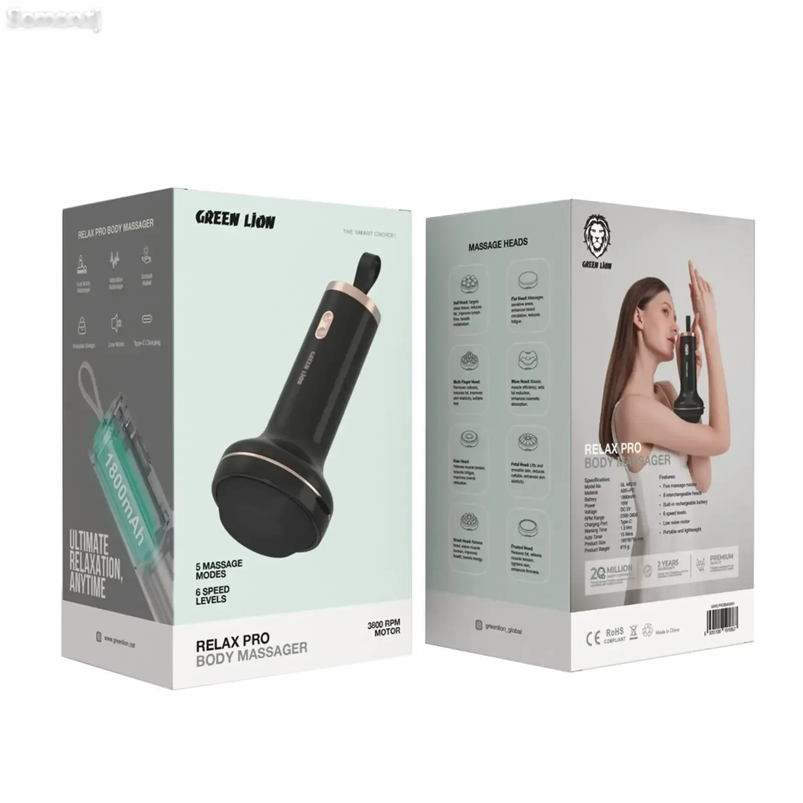 Массажер для тела Green Lion Relax Pro Body Massager черный