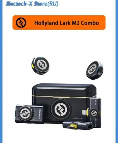 Беспроводной петличный микрофон Hollyland Lark M2 DUO Combo черный