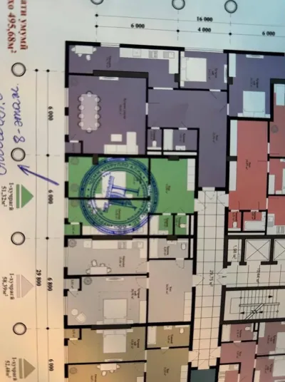 1-комн. квартира, 8 этаж, 51 м², Хисор — миниатюра 3
