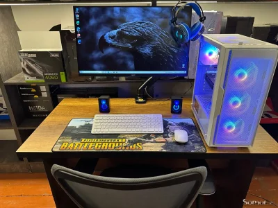 Игровой компьютер core i3 12100F/Ram 16GB DDR 4/RX 580 8Gb/NVME M2 512GB/AOC — миниатюра 4