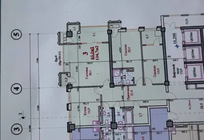 3-комн. квартира, 7 этаж, 134 м², Исмоили Сомони,Цум — миниатюра 3