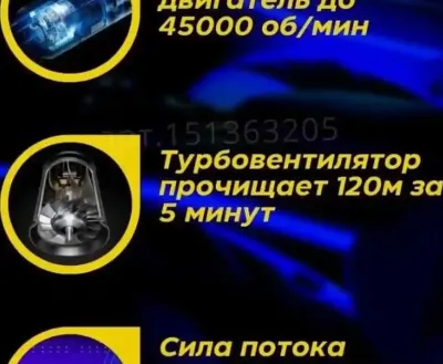 Автомобильный пылесос 4в1 д