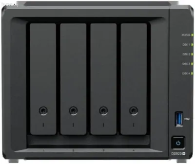Сетевое хранилище Synology DiskStation DS925 plus, 4-Bay NAS AMD Ryzen 4ГБ ECC