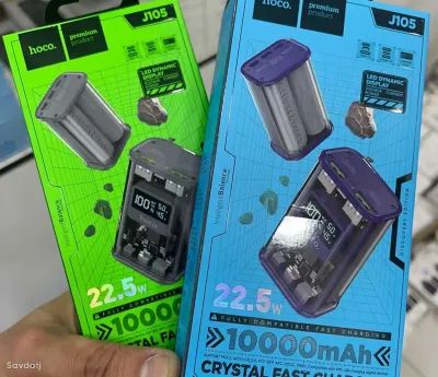 Портативное зарядное устройство Hoco J105 Crystal 22.5W, 10000mAh