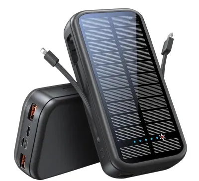 Внешний аккумулятор Green Lion PD20W Solar 2 16000 мАч черный