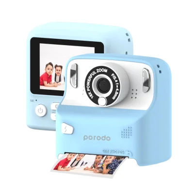 Детский фотоаппарат Porodo Lifestyle Kids Print Camera 1000mAh синий