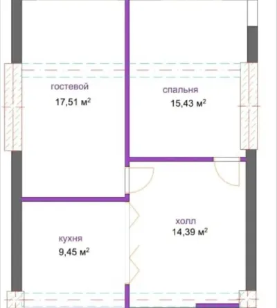 2-комн. квартира, 11 этаж, 67 м², Сино — миниатюра 7