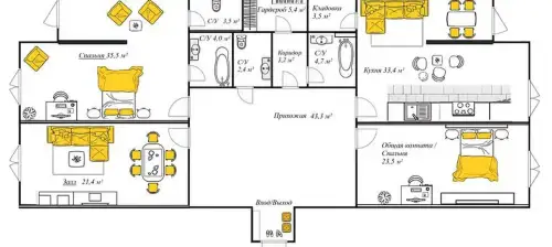 4-комн. квартира, 5 этаж, 184 м², Шохмансур — миниатюра 3