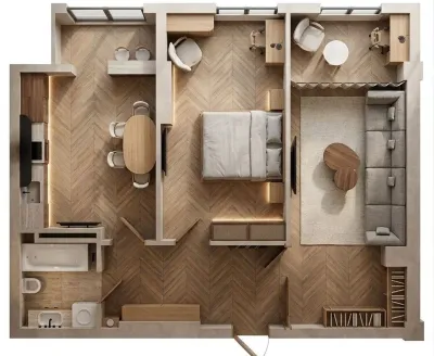 2-комн. квартира, 11 этаж, 69 м², Шохмансур — миниатюра 3
