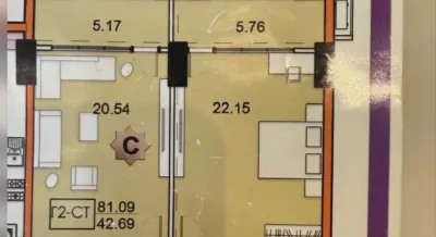 2-комн. квартира, 10 этаж, 81 м², Сомони — миниатюра 4