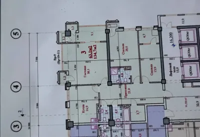 3-комн. квартира, 7 этаж, 134 м², н.Исмоили Сомони,Цум-Шох Палас — миниатюра 2