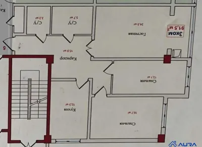 3-комн. квартира, 17 этаж, 92 м², Сино,104 мкр — миниатюра 2