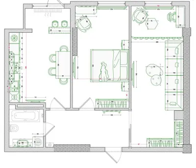 2-комн. квартира, 11 этаж, 68 м², н.Шохмансур,Оперка,Парк Куруши Кабир слева от Dorob Gym — миниатюра 3