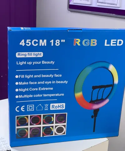 Кольцевая RGB LED лампа Ring Light 3D-36