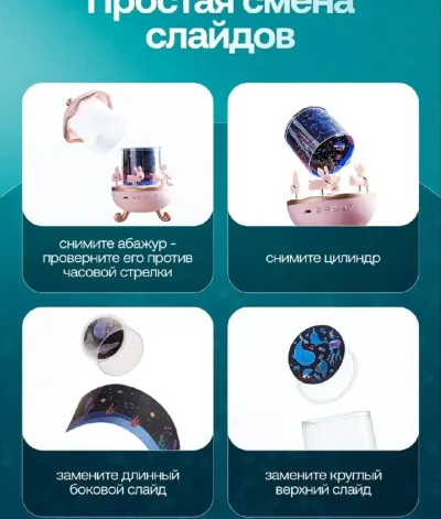 Ночник-проектор в форме кролика