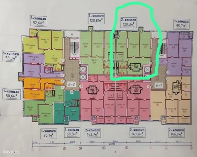 2-комн. квартира, 8 этаж, 120 м², Сзади Опера Балет, Центр, Район Шохмансур — миниатюра 5