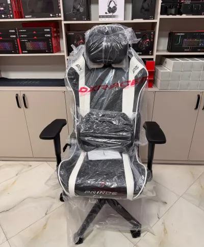 Игровое кресло DXRacer Prince Series черно-белое 2026