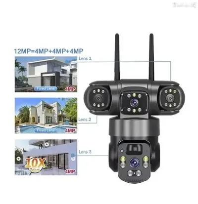 Камера видеонаблюдения PTZ H36-3-G, уличная,8000mAh, ZOOM10X, HD/UHD, 3х4Мп, 4G