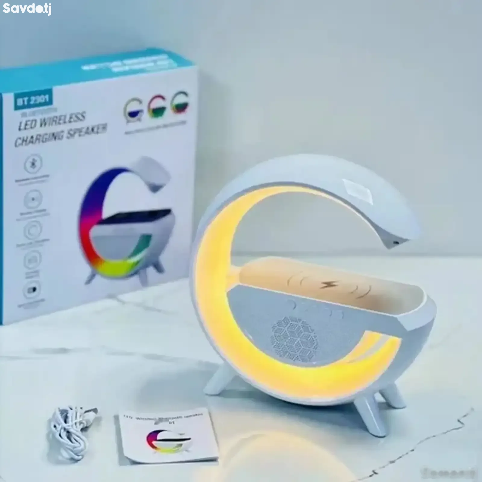 Настольная колонка Led Wireless charger speaker HM-