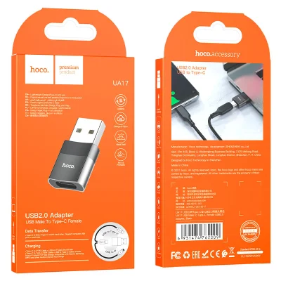 OTG переходник Hoco UA17 Type-C на USB 2.0
