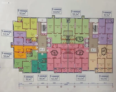 2-комн. квартира, 8 этаж, 120 м², Сзади Опера Балет, Центр, Район Шохмансур — миниатюра 6