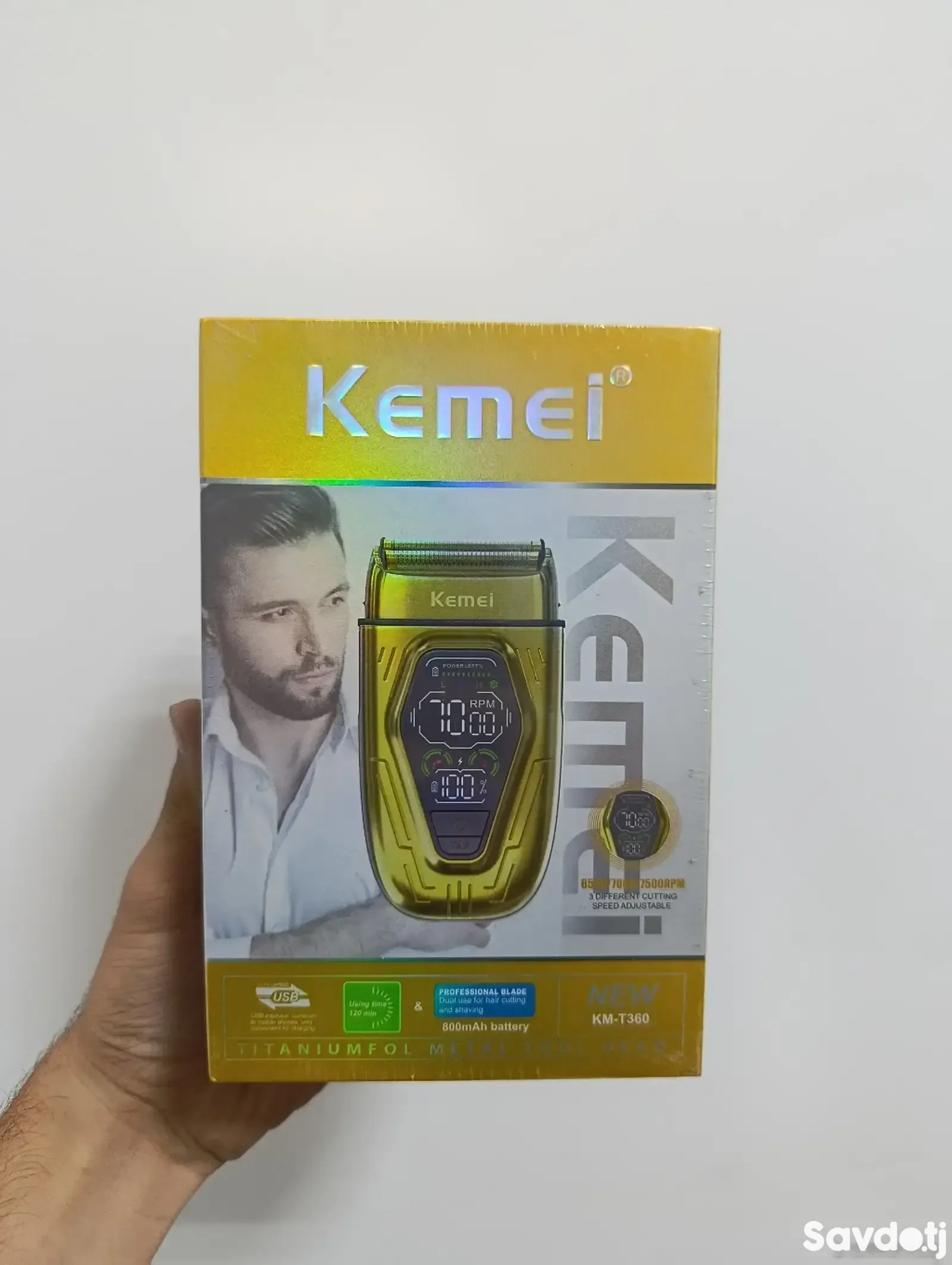Электробритва Кетеі КМ-Т360 золотистый