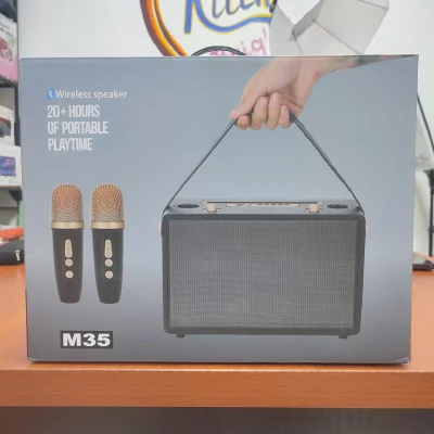 Портативная колонка M35 c 2  микрофонами
