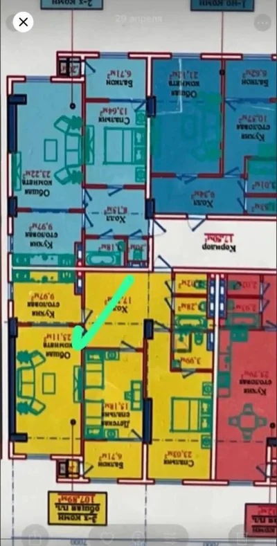 2-комн. квартира, 10 этаж, 110 м², Исмоили Сомони — миниатюра 11