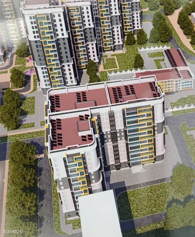 3-комн. квартира, 13 этаж, 99 м², Зарафшон — миниатюра 1