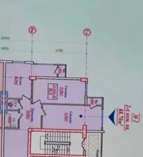 2-комн. квартира, 3 этаж, 88 м², И. Сомони — миниатюра 1