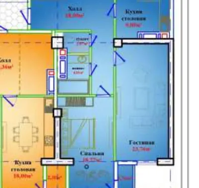 2-комн. квартира, 15 этаж, 75 м², Исмоили Сомони, Бурчи Анушервон 2