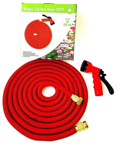 Шланг для полива растягивающийся с распылителем garden hose отзывы — миниатюра 6