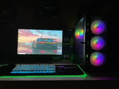 Игровой компьютер core i5 10400F/RAM 16GB/RX 580 8GB DDR 5/SSD 128GB/HDD 1TB — миниатюра 1