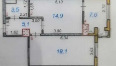 2-комн. квартира, 15 этаж, 50 м², Фирдавси — миниатюра 11