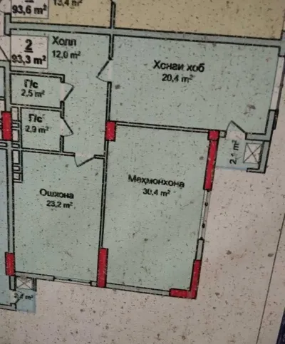 2-комн. квартира, 9 этаж, 95 м², И Сомонӣ