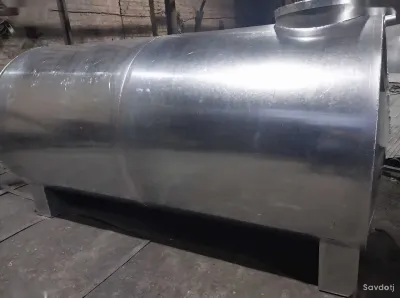 Оцинкованная бочка, 3000л — миниатюра 1