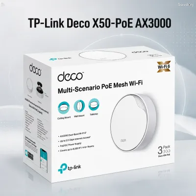 Роутер TP-Link Deco X50-PoE AX3000 Mesh Wi-Fi 6 System 3-Pack