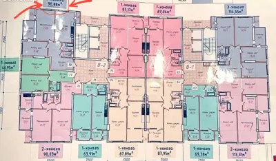 2-комн. квартира, 15 этаж, 91 м², Шохмансур — миниатюра 5