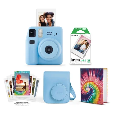 Праздничный подарочный фотоаппарат набор Fujifilm Instax Mini SE Instant Camera Gift Bundle, синий