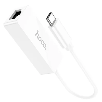 Сетевой адаптер Hoco UA22 Type-C to RJ45 (100 Mbps)