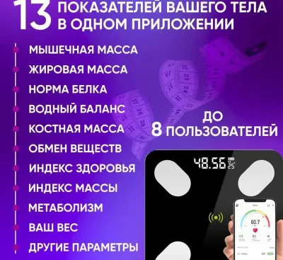 Напольные весы Picoocо электронные SKU66 Mini до 180 кг
