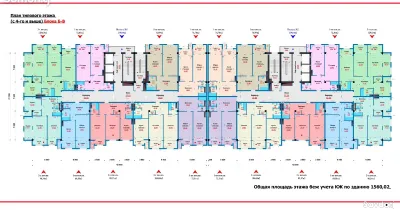 1-комн. квартира, 18 этаж, 76 м², Корвон — миниатюра 2