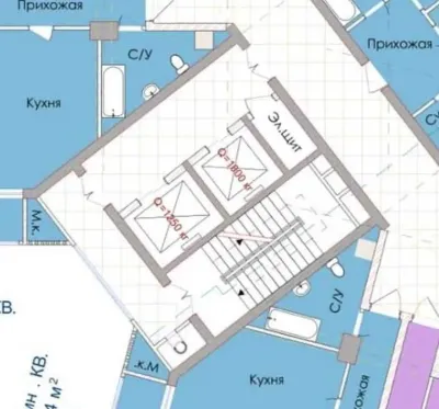 1-комн. квартира, 15 этаж, 64 м², Повороти айрапорт, 3 база — миниатюра 3