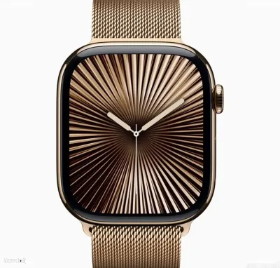 Смарт часы Apple Watch Series10 46mm, 42mm Milanes Gold - Milanese Natural