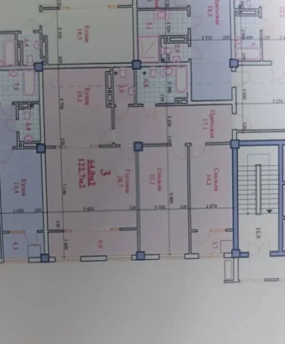 3-комн. квартира, 17 этаж, 123 м², Исмоили Сомони Цум Шохпалас — миниатюра 2