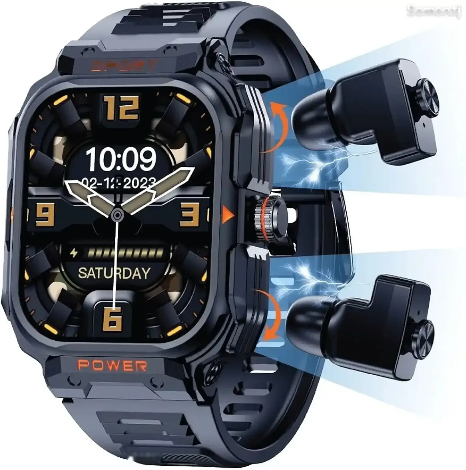 Умные часы Green Lion Fit Gear TWS Smart Watch черный