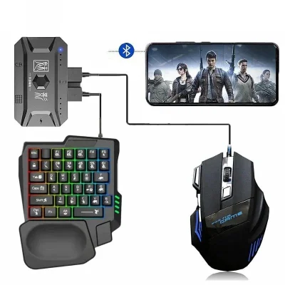 Игровая клавиатура с подсветкой RGB и мышкой для телефона
