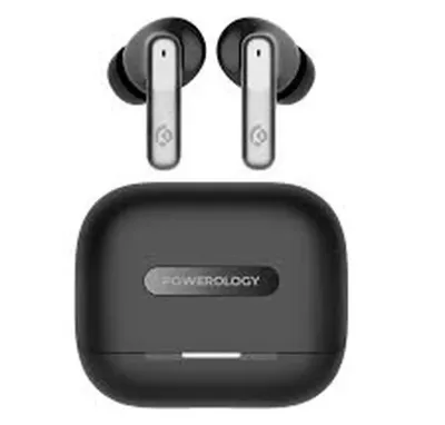 Беспроводные наушники Powerology 6 Mic Hybrid ANC + ENC True Wireless Buds черные