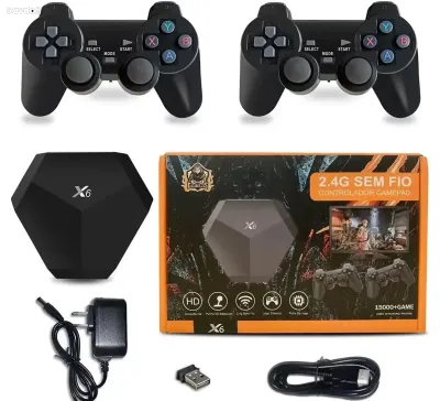 Игровая консоль X6 4K HD, встроенная в 15000/10000 классических игр — миниатюра 4